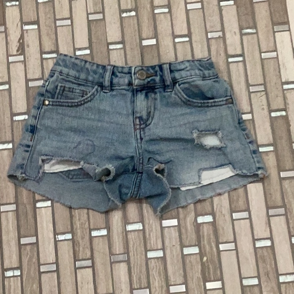 Art Class Blue Distressed Denim Shorts